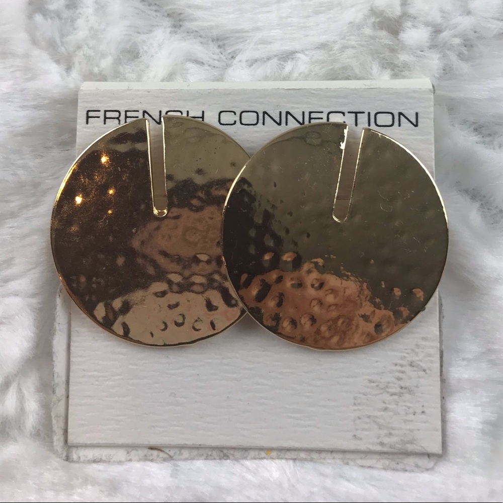 French Connection Gold Earrings•NWT